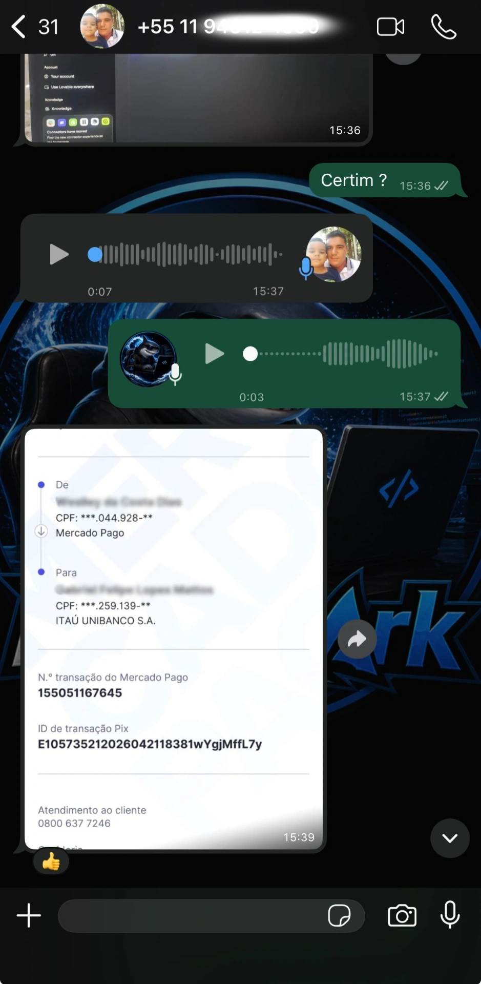 Print de cliente DEVShark 3