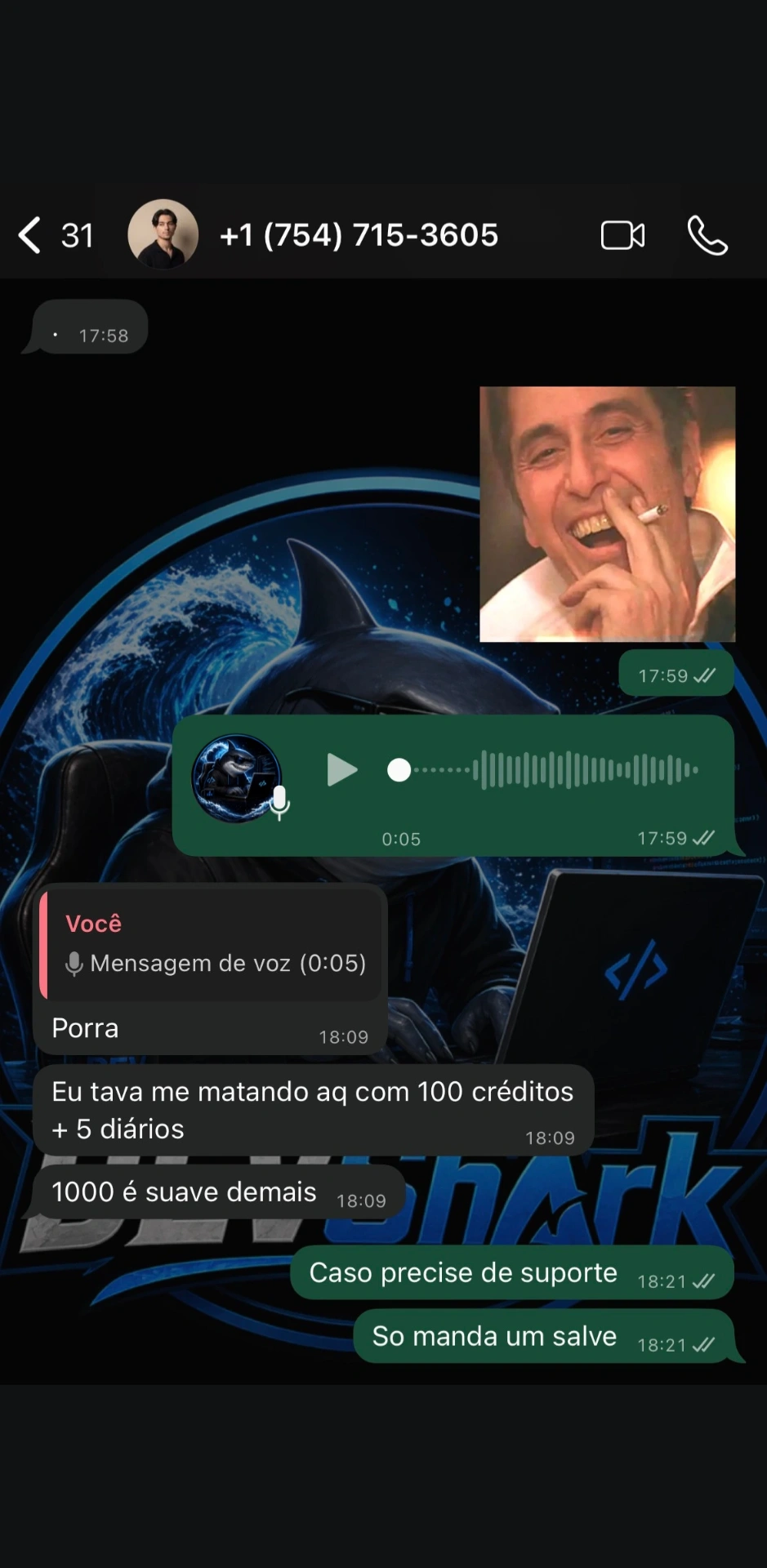 Print de cliente DEVShark 4